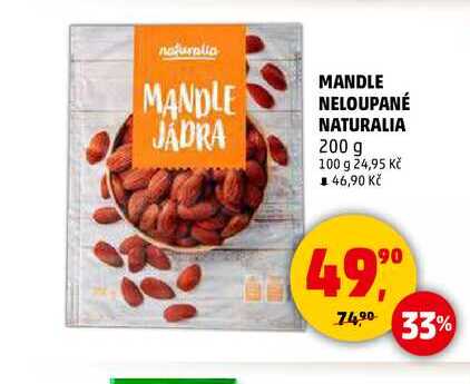 MANDLE NELOUPANÉ NATURALIA, 200 g