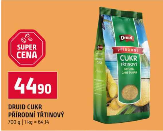 DRUID CUKR PŘÍRODNÍ TŘTINOVÝ 700 g