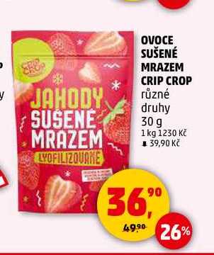OVOCE SUŠENÉ MRAZEM CRIP CROP, 30 g