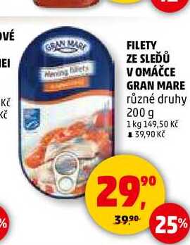 FILETY ZE SLEĎŮ V OMÁČCE GRAN MARE, 200 g