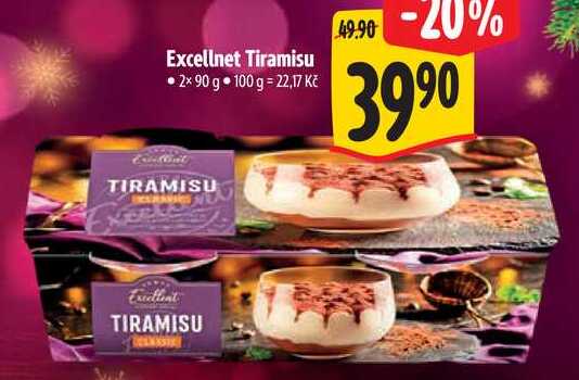 Excellnet Tiramisu, 2x 90 g