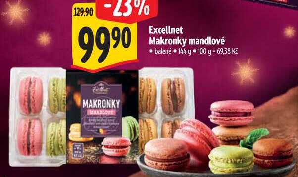 Excellnet Makronky mandlové, 144 g