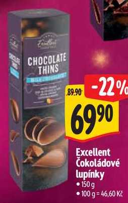 Excellent Čokoládové lupínky, 150 g