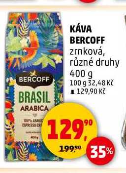 KÁVA BERCOFF zrnková, 400 g
