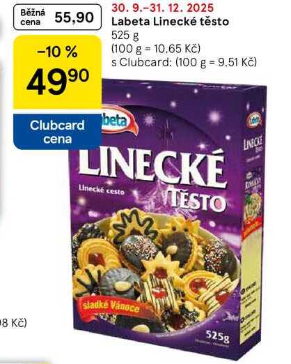Labeta Linecké těsto, 525 g
