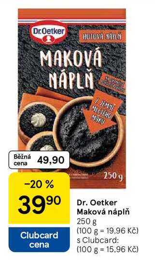 Dr. Oetker Maková náplň, 250 g  