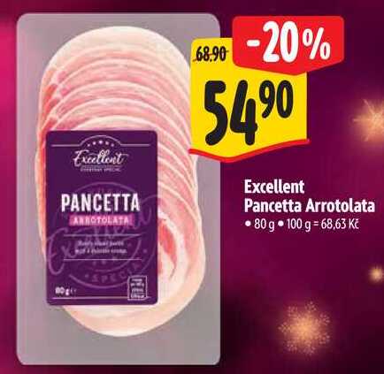 Excellent Pancetta Arrotolata, 80 g