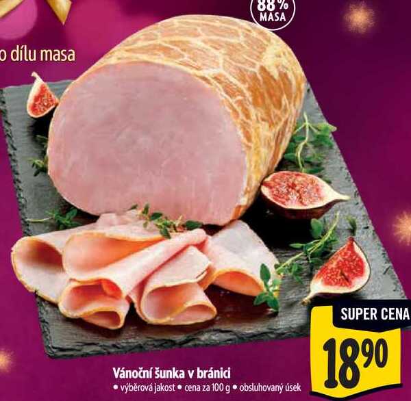 Vánoční šunka v bránici, cena za 100 g