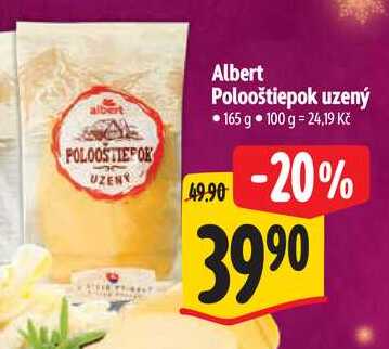 Albert Polooštiepok uzený, 165 g