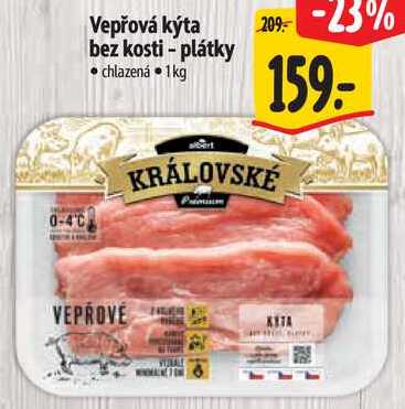 Vepřová kýta bez kosti - plátky, 1 kg