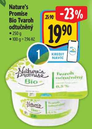 Nature's Promise Bio Tvaroh odtučněný, 250 g