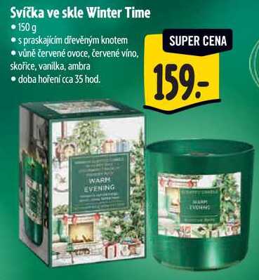 Svíčka ve skle Winter Time, 150 g
