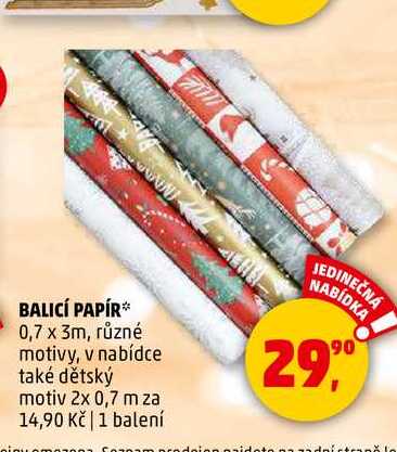 BALICÍ PAPÍR, 1 balení