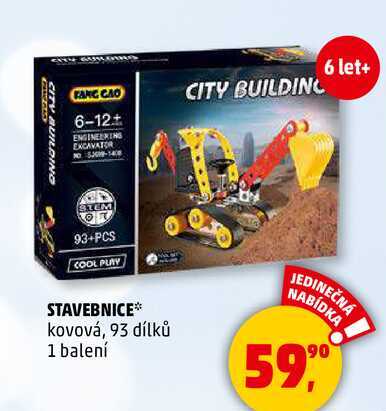 STAVEBNICE kovová, 93 dílků, 1 balení 