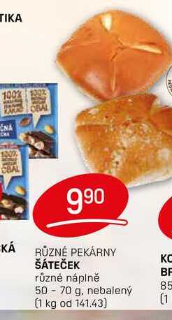 ŠÁTEČEK různé náplně 50 - 70 g