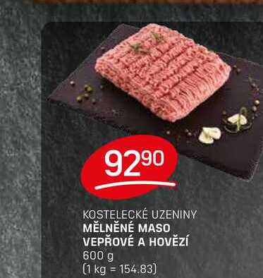 MĚLNĚNÉ MASO VEPŘOVÉ A HOVĚZÍ 600 g