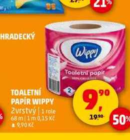 TOALETNÍ PAPÍR WIPPY, 1 role