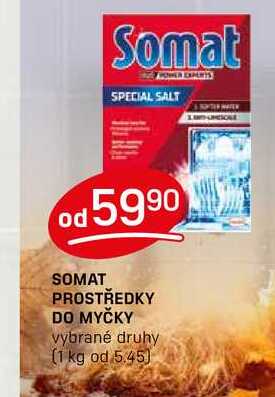 SOMAT PROSTŘEDKY DO MYČKY vybrané druhy