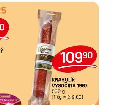 VYSOČINA 1967 500 g