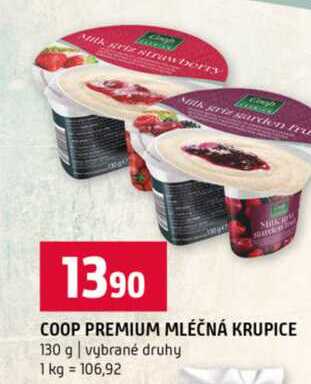 COOP PREMIUM MLÉČNÁ KRUPICE 130 g
