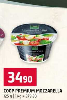 COOP PREMIUM MOZZARELLA 125 g