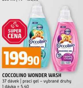 COCCOLINO WONDER WASH 37 dávek