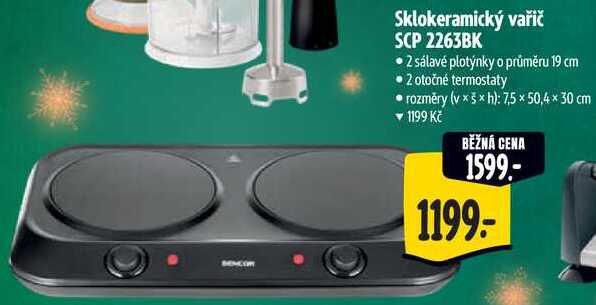 Sklokeramický vařič SCP 2263BK