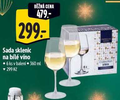 Sada sklenic na bílé víno, 6 ks