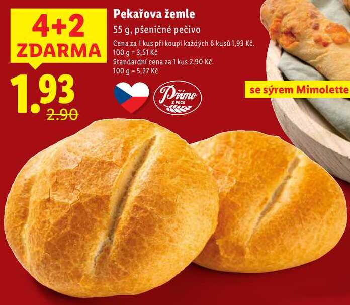 Pekařova žemle, 55 g