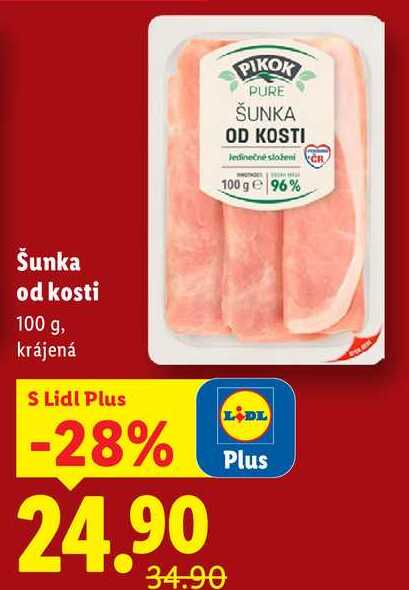 Šunka od kosti, 100 g