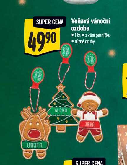 Voňavá vánoční ozdoba   1ks