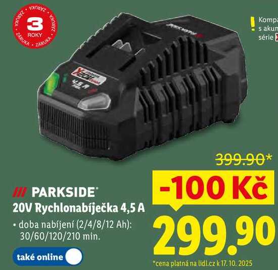 20V Rychlonabíječka 4,5 A