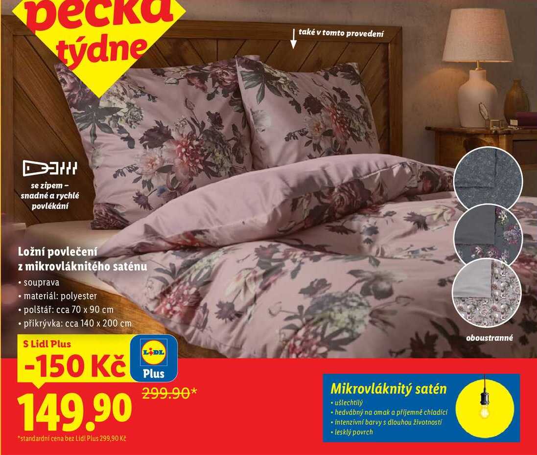 Ložní povlečení z mikrovláknitého saténu