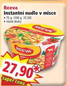 Reeva Instantní nudle v misce, 75 g