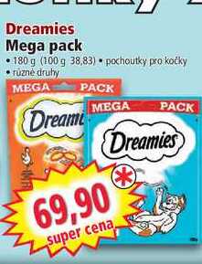 Dreamies Mega pack, 180 g