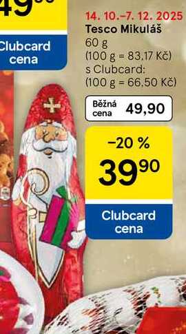 Tesco Mikuláš, 60 g