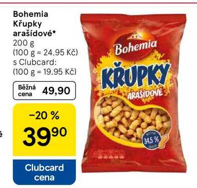 Bohemia Křupky arašídové, 200 g