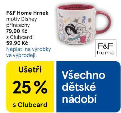 F&F Home Hrnek motiv Disney princezny