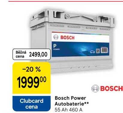 Bosch Power Autobaterie, 55 Ah 460 A