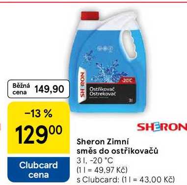 Sheron Zimní směs do ostřikovačů, 3 l -20 °C  