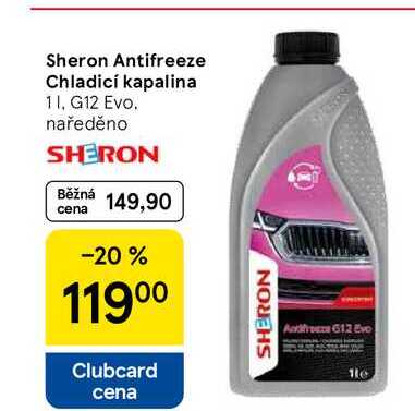 Sheron Antifreeze Chladicí kapalina, 1 l, G12 Evo. naředěno