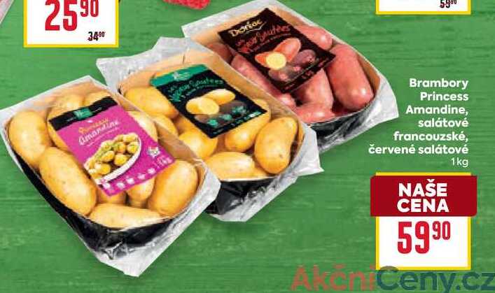 Brambory Princess Amandine, salátové francouzské, červené salátové 1kg