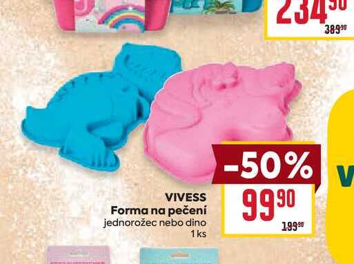 VIVESS Forma na pečení jednorožec nebo dino 1ks