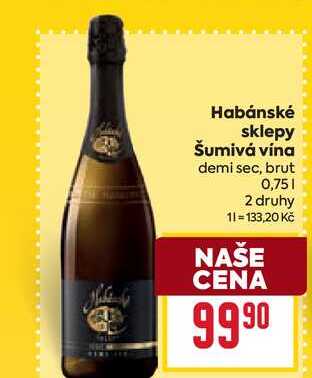Habánské sklepy Šumivá vína demi sec, brut 0,75l