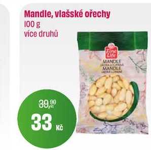 Mandle, vlašské ořechy 100 g