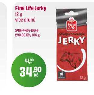 Fine Life Hovězí Jerky sušené maso 12g