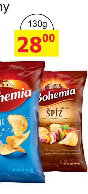 Bohemia Chips 130g, různé druhy