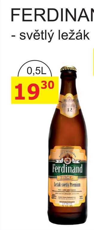 FERDINAND 12° - světlý ležák 0,5L
