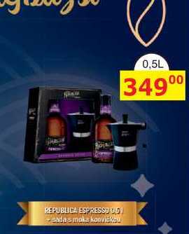 REPUBLICA ESPRESSO 0,5l sada s moka konvičkou