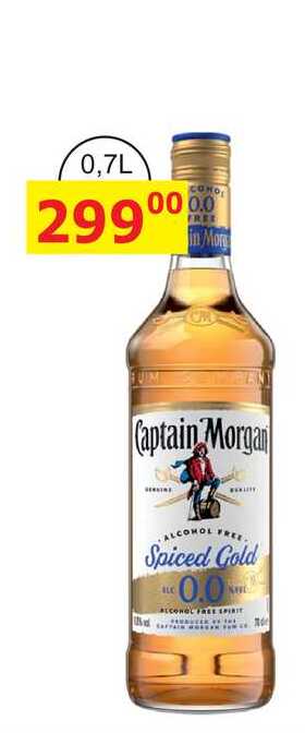 Captain Morgan Original Spiced Gold 0,0% alc. 0,7l 700ml